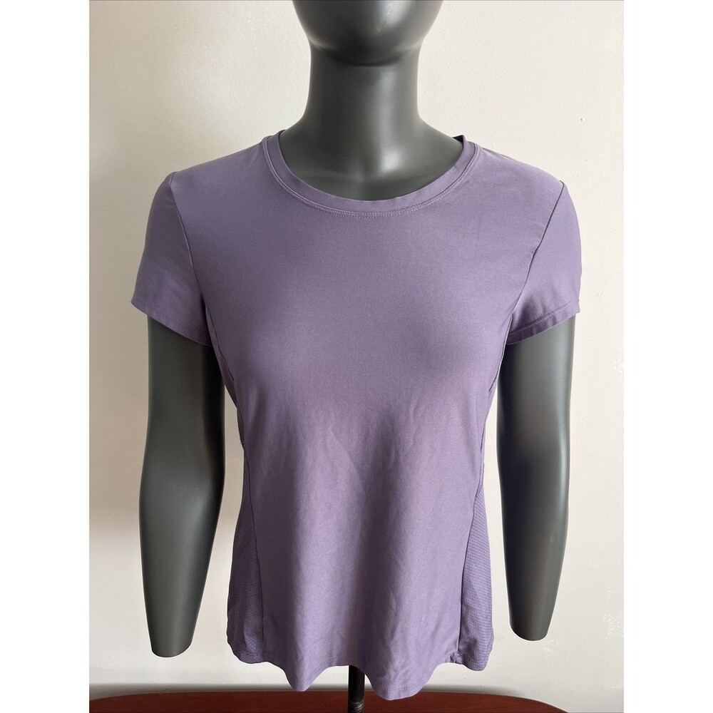 Mondetta Womens Active Workout Short Sleeve Activewear T Shirt Purple S/P